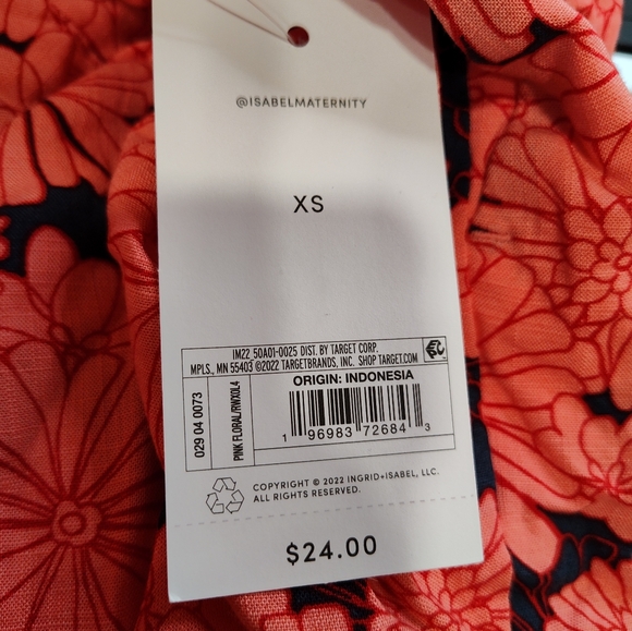 Isabel Maternity Drapey Knit Shorts Pink Floral - Picture 8 of 10